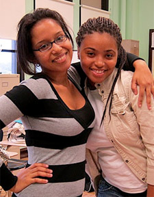 parkway1 Jomaira Salas '13, left, with Parkway West senior Le’Von Washington