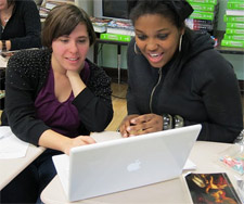 parkway3 Adrienne Webb and Sharaya Weekley research college options