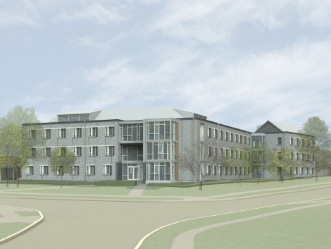 A tentative sketch of the new Haffner Hall