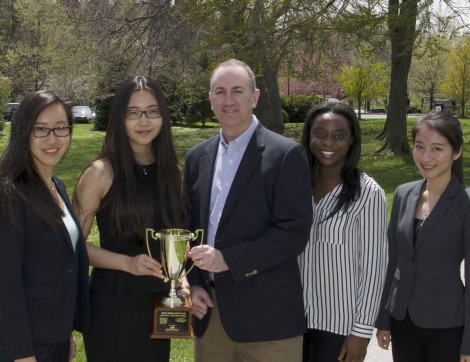 Adirondack Fund Partner Steve Gonick and Bryn Mawr students Kathy Guo, Dingwei Li, Nkiruka Anizoba, and Yannan Li.